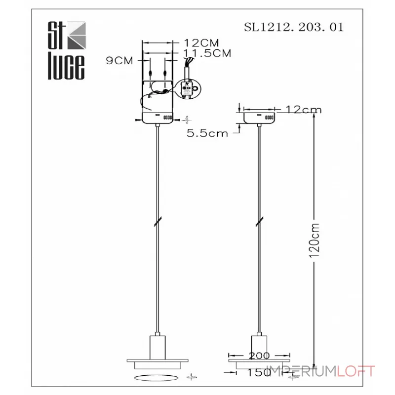 Подвесной светильник ST-Luce Oltarno SL1212.203.01