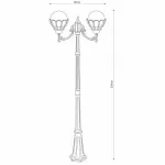 Фонарный столб Feron Верона 11551 Цвет арматуры золото Цвет плафонов кремовый от ImperiumLoft