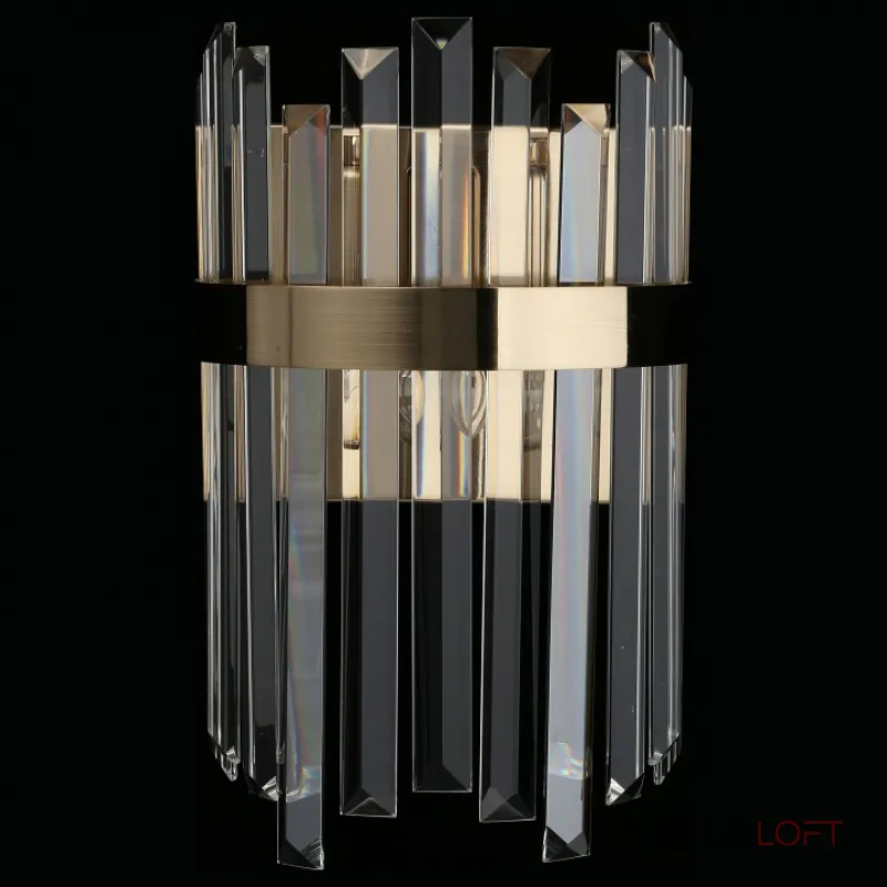 Накладной светильник Aployt Melisa APL.747.01.01 Цвет арматуры латунь Цвет плафонов прозрачный от ImperiumLoft