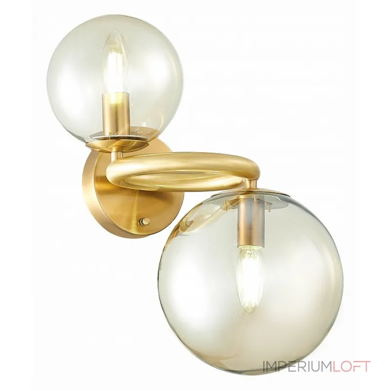 Бра ST-Luce Gorizia SL1162.301.02 Цвет плафонов коричневый Цвет арматуры латунь от ImperiumLoft