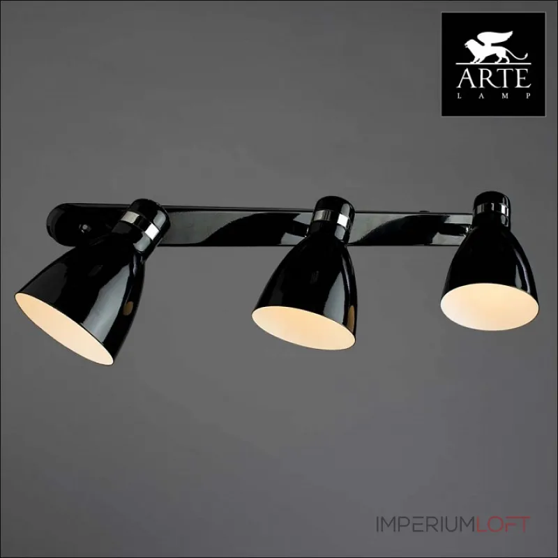 Спот Arte Lamp Mercoled A5049PL-3BK Цвет арматуры хром Цвет плафонов черный от ImperiumLoft Спот Arte Lamp Mercoled A5049PL-3BK Цвет арматуры хром Цвет плафонов черный от ImperiumLoft