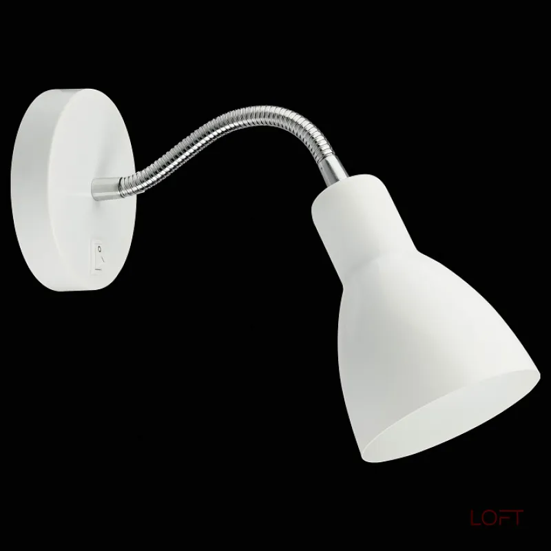 Бра Arte Lamp Dorm A1408AP-1WH Цвет арматуры хром Цвет плафонов белый от ImperiumLoft