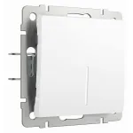 Выключатель одноклавишный с подсветкой без рамки Werkel Белые матовые W1110161 от ImperiumLoft