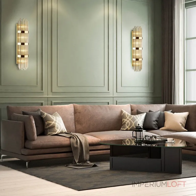 Накладной светильник Odeon Light Empire 4854/4W Цвет плафонов прозрачный Цвет арматуры золото от ImperiumLoft