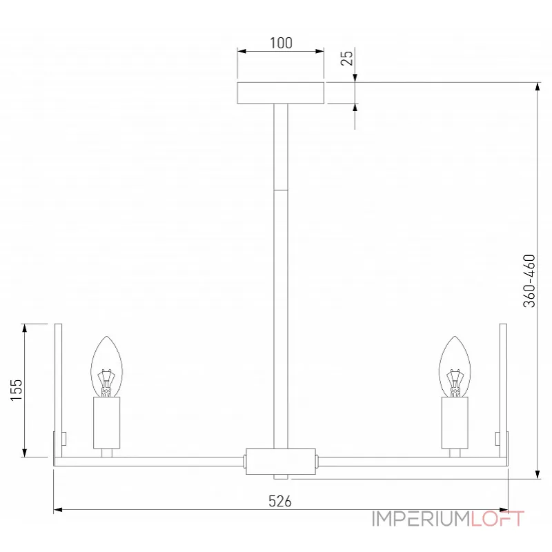 Люстра на штанге 60158/5