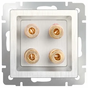 Розетка акустическая без рамки Werkel WL13 WL13-AUDIOx4 Цвет арматуры белый Розетка акустическая без рамки Werkel WL13 WL13-AUDIOx4 Цвет арматуры белый