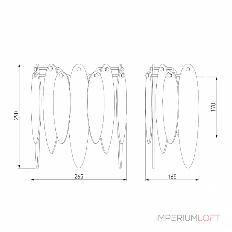 Накладной светильник Bogate's Canaria 324/1 Цвет арматуры хром Цвет плафонов хром от ImperiumLoft