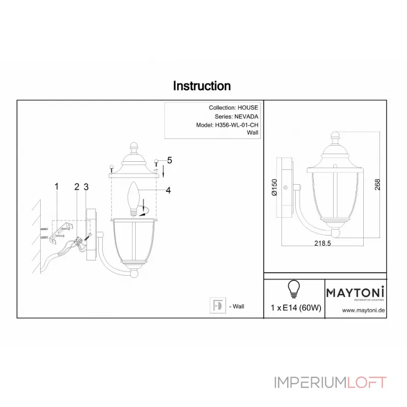 Бра Maytoni Zeil H356-WL-01-CH Цвет арматуры хром Цвет плафонов прозрачный от ImperiumLoft Бра Maytoni Zeil H356-WL-01-CH Цвет арматуры хром Цвет плафонов прозрачный от ImperiumLoft