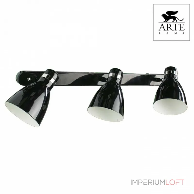 Спот Arte Lamp Mercoled A5049PL-3BK Цвет арматуры хром Цвет плафонов черный от ImperiumLoft Спот Arte Lamp Mercoled A5049PL-3BK Цвет арматуры хром Цвет плафонов черный от ImperiumLoft