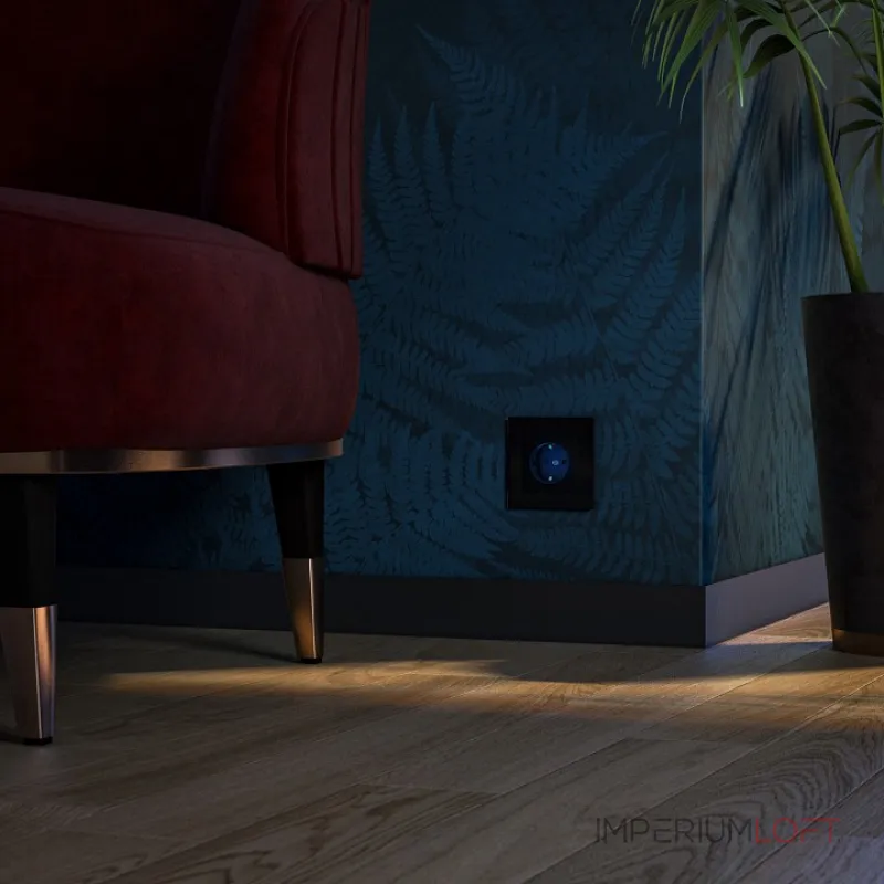 Розетка с заземлением с подсветкой без рамки Werkel черный W1171408 от ImperiumLoft Розетка с заземлением с подсветкой без рамки Werkel черный W1171408 от ImperiumLoft