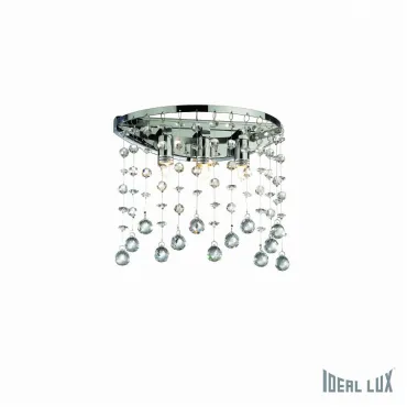 Накладной светильник Ideal Lux Moonlight MOONLIGHT AP3 CROMO Цвет арматуры хром Цвет плафонов прозрачный Накладной светильник Ideal Lux Moonlight MOONLIGHT AP3 CROMO Цвет арматуры хром Цвет плафонов прозрачный