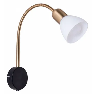 Бра Arte Lamp Falena A3116AP-1BK Цвет арматуры Черный Цвет плафонов Белый Бра Arte Lamp Falena A3116AP-1BK Цвет арматуры Черный Цвет плафонов Белый