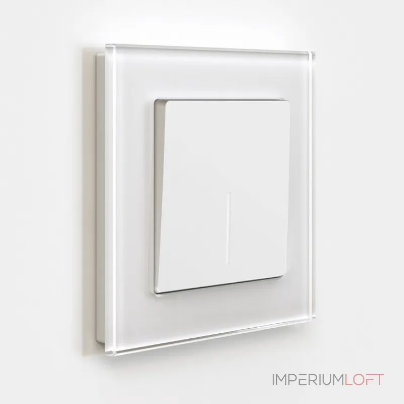 Выключатель одноклавишный с подсветкой без рамки Werkel Белые матовые W1110161 от ImperiumLoft Выключатель одноклавишный с подсветкой без рамки Werkel Белые матовые W1110161 от ImperiumLoft