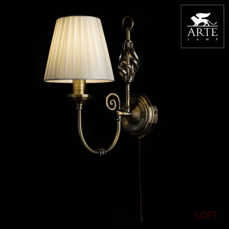 Бра Arte Lamp Zanzibar A8390AP-1AB Цвет арматуры бронза Цвет плафонов белый от ImperiumLoft Бра Arte Lamp Zanzibar A8390AP-1AB Цвет арматуры бронза Цвет плафонов белый от ImperiumLoft