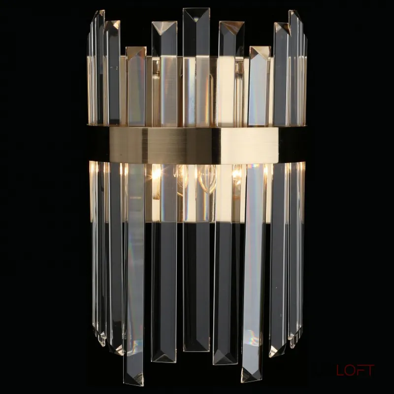 Накладной светильник Aployt Melisa APL.747.01.01 Цвет арматуры латунь Цвет плафонов прозрачный от ImperiumLoft