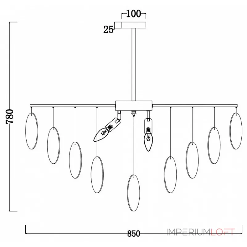 Люстра на штанге Freya FR5104PL-08BS Люстра на штанге Freya FR5104PL-08BS
