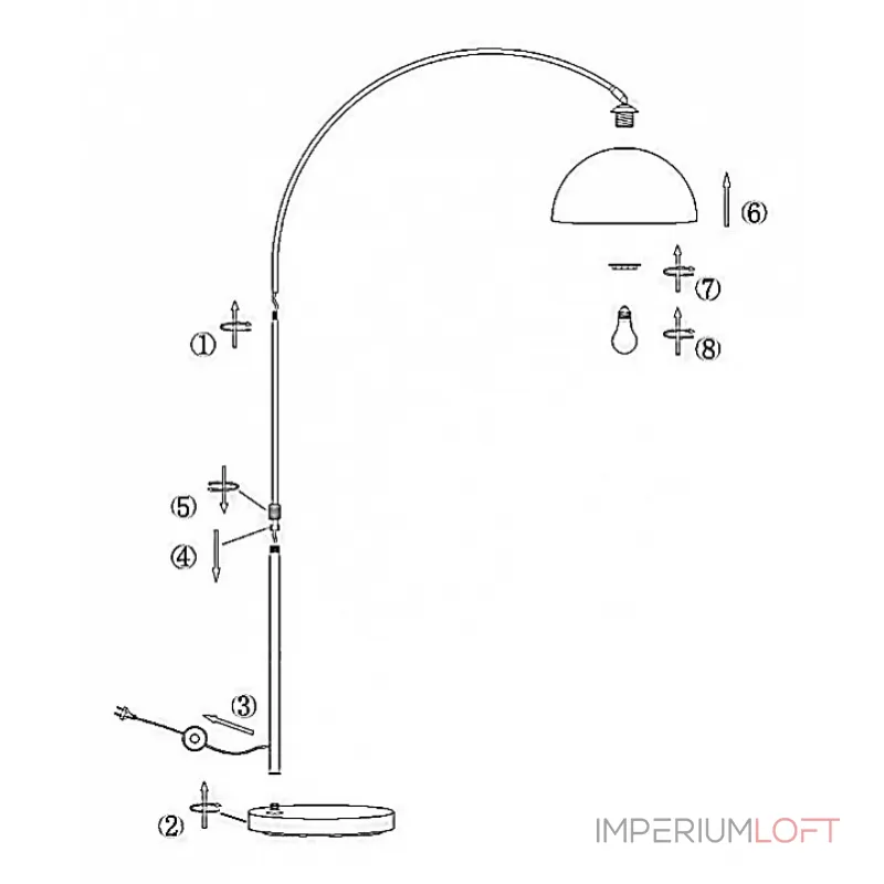 Торшер Globo Newcastle 58227C Цвет арматуры медь Цвет плафонов медь от ImperiumLoft
