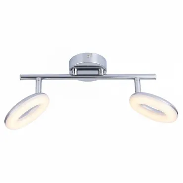Спот Arte Lamp Ciambella A8972AP-2CC Цвет арматуры хром Цвет плафонов белый Спот Arte Lamp Ciambella A8972AP-2CC Цвет арматуры хром Цвет плафонов белый