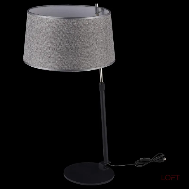 Настольная лампа декоративная Maytoni Bergamo MOD613TL-01B Цвет арматуры хром Цвет плафонов серый от ImperiumLoft