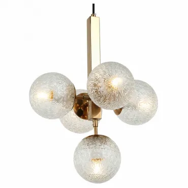 Подвесной светильник Stilfort Felis 2098/00/05P Цвет плафонов прозрачный Цвет арматуры бронза Подвесной светильник Stilfort Felis 2098/00/05P Цвет плафонов прозрачный Цвет арматуры бронза