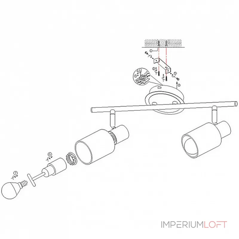 Спот Globo Kati 54913-2 Цвет арматуры хром от ImperiumLoft