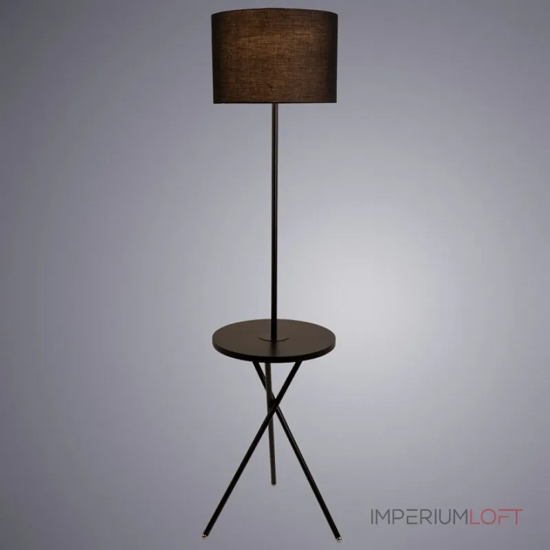 Торшер с полкой Arte Lamp Combo A2070PN-1BK Цвет плафонов черный Цвет арматуры черный от ImperiumLoft Торшер с полкой Arte Lamp Combo A2070PN-1BK Цвет плафонов черный Цвет арматуры черный от ImperiumLoft