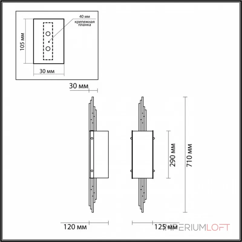 Бра Odeon Light Margaret 5415/2W от ImperiumLoft