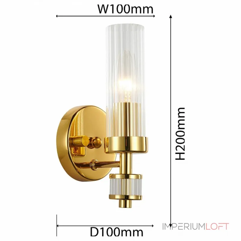 Бра Favourite Aesthetic 2673-1W цвет арматуры золото цвет плафонов прозрачный от ImperiumLoft