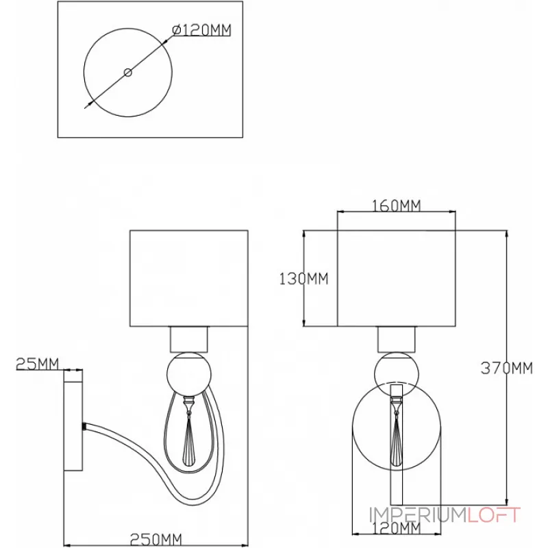 Бра Moderli Dark V2583-1W от ImperiumLoft Бра Moderli Dark V2583-1W от ImperiumLoft