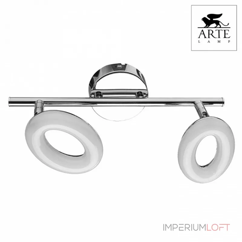 Спот Arte Lamp Ciambella A8972AP-2CC Цвет арматуры хром Цвет плафонов белый от ImperiumLoft