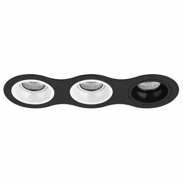 Встраиваемый светильник Lightstar Domino D637060607 цвет арматуры черно-белый