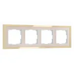 Рамка на 4 поста Werkel Baguette айвори/латунь W0042851 от ImperiumLoft