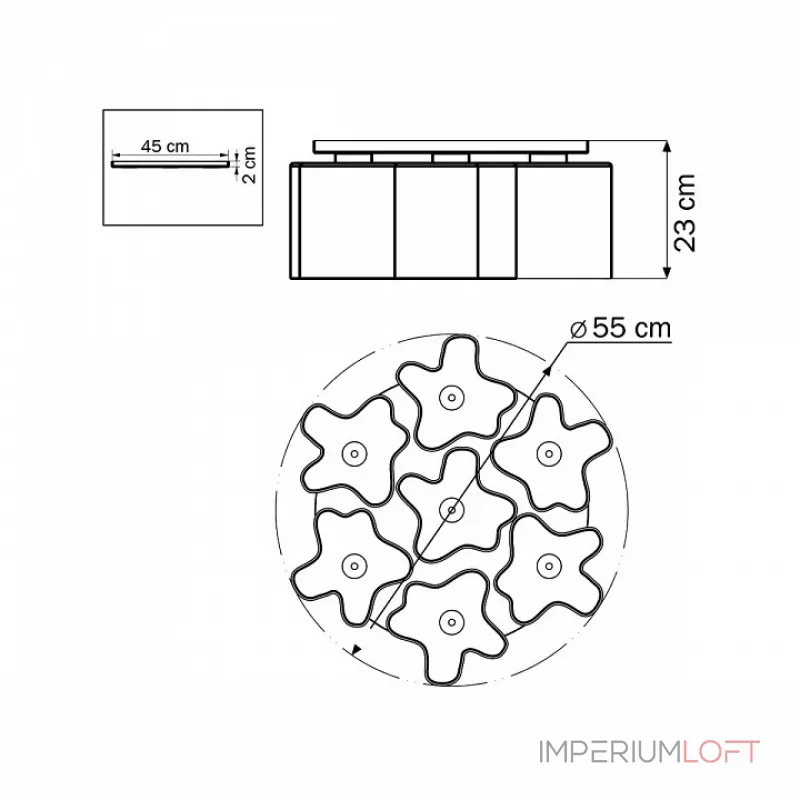 Потолочная люстра Lightstar Nubi 802070 