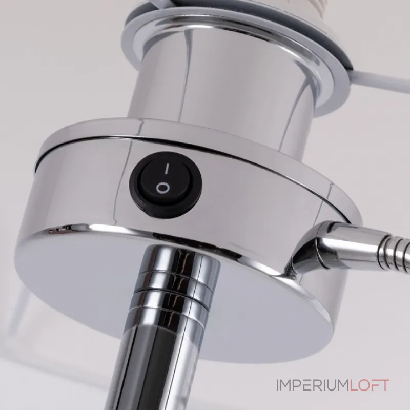 Торшер с подсветкой Arte Lamp Elba A2581PN-2CC Цвет арматуры Серый Цвет плафонов Белый от ImperiumLoft