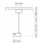 Подвес для трека Lightstar Barra 502196 Цвет арматуры белый от ImperiumLoft