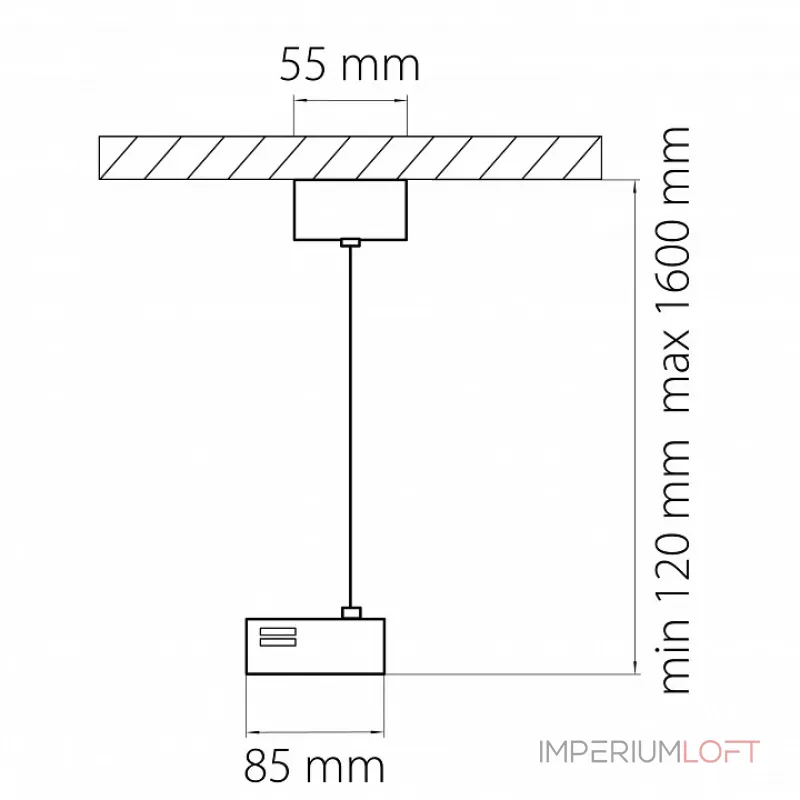 Подвес для трека Lightstar Barra 502196 Цвет арматуры белый от ImperiumLoft