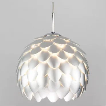 Подвесной светильник с металлическим плафоном 304/1 серебро / хром