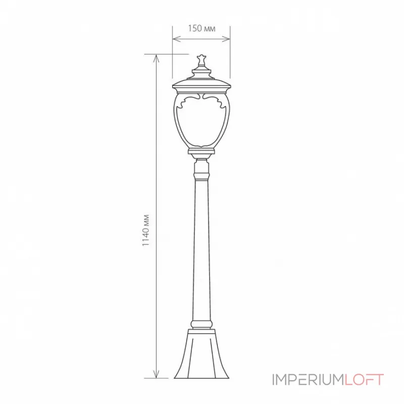 Наземный высокий светильник Elektrostandard Andromeda Andromeda F (GLYF-8024F) черное золото от ImperiumLoft