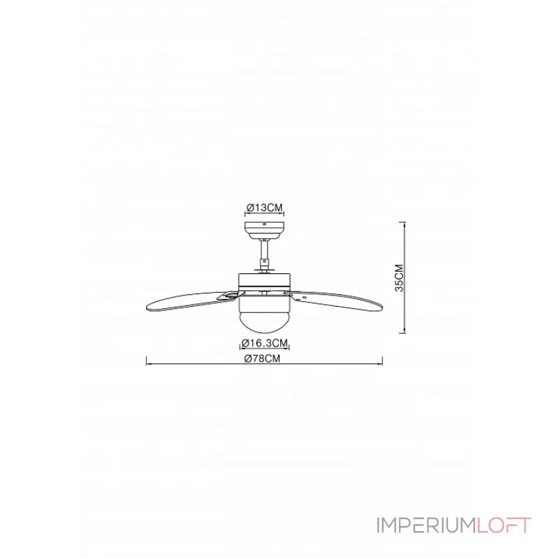 Потолочная люстра с вентилятором Rivaldo 03301 Globo