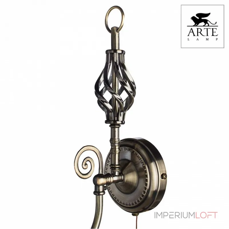 Бра Arte Lamp Zanzibar A8390AP-1AB Цвет арматуры бронза Цвет плафонов белый от ImperiumLoft Бра Arte Lamp Zanzibar A8390AP-1AB Цвет арматуры бронза Цвет плафонов белый от ImperiumLoft