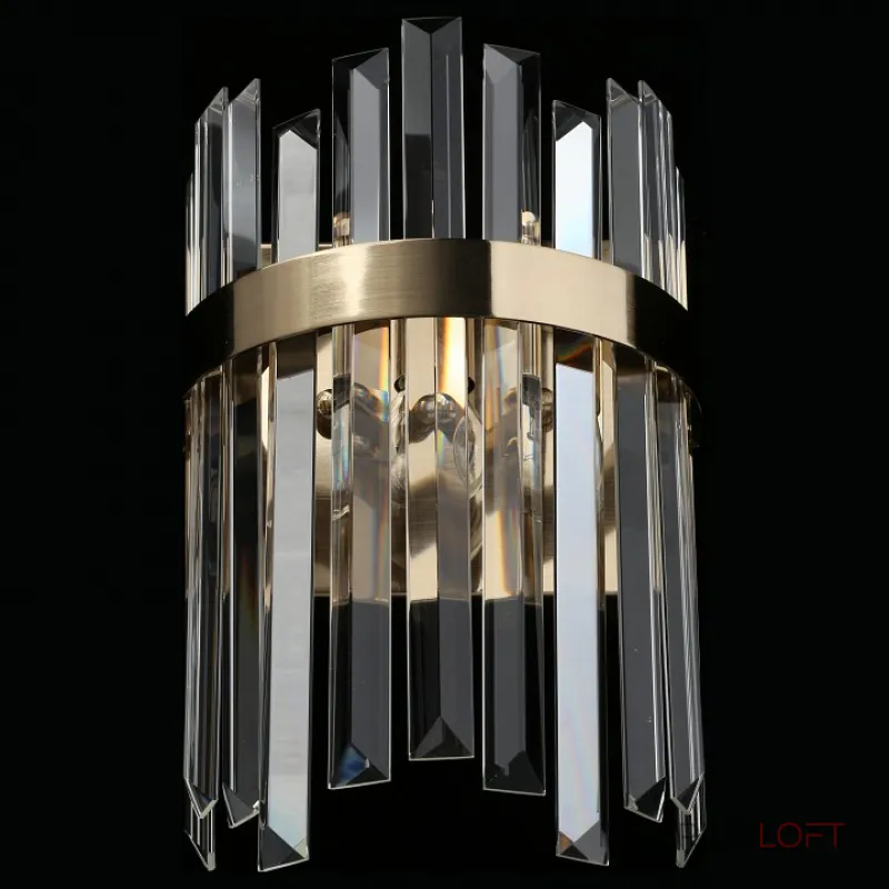 Накладной светильник Aployt Melisa APL.747.01.01 Цвет арматуры латунь Цвет плафонов прозрачный от ImperiumLoft