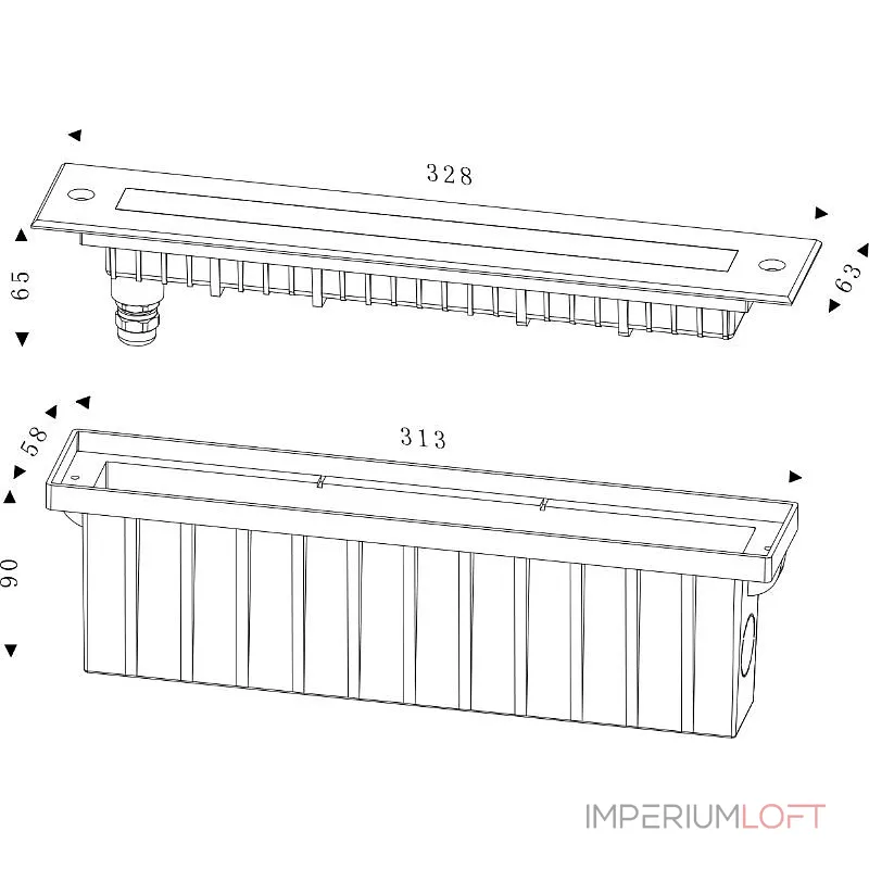 Встраиваемый в дорогу светильник Deko-Light Line II WW 730262 Цвет арматуры серебро Цвет плафонов прозрачный от ImperiumLoft