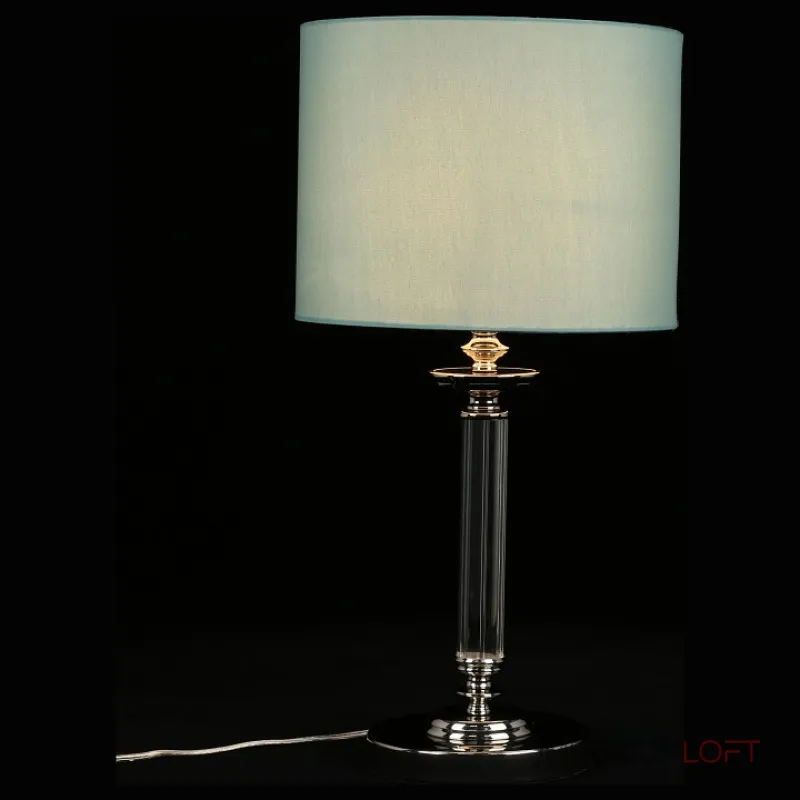 Настольная лампа декоративная Aployt Nikolet APL.714.04.01 Цвет арматуры хром Цвет плафонов голубой от ImperiumLoft