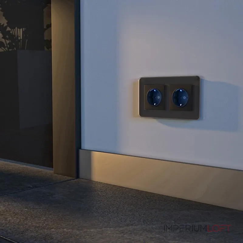 Розетка с заземлением с подсветкой без рамки Werkel черный W1171408 от ImperiumLoft Розетка с заземлением с подсветкой без рамки Werkel черный W1171408 от ImperiumLoft