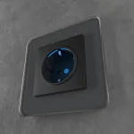 Розетка с заземлением с подсветкой без рамки Werkel черный W1171408 от ImperiumLoft