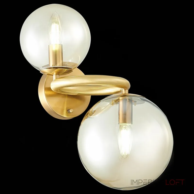 Бра ST-Luce Gorizia SL1162.301.02 Цвет плафонов коричневый Цвет арматуры латунь от ImperiumLoft