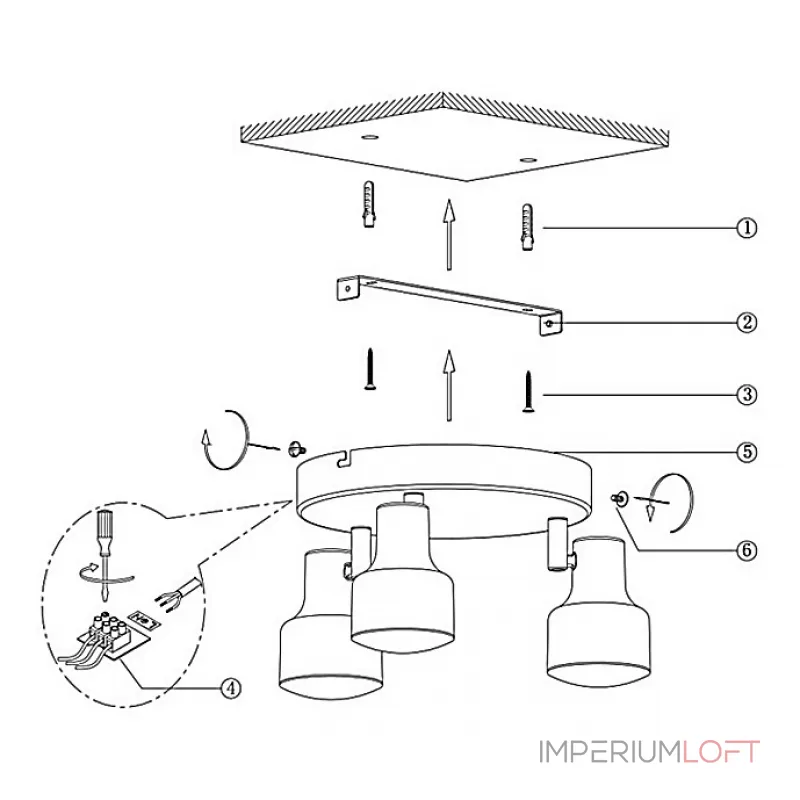 Спот Globo Rois 56213-3 Цвет арматуры хром Цвет плафонов хром от ImperiumLoft