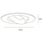 Встраиваемый светильник Donolux DL1846 DL18465/01WW-White R Dim от ImperiumLoft