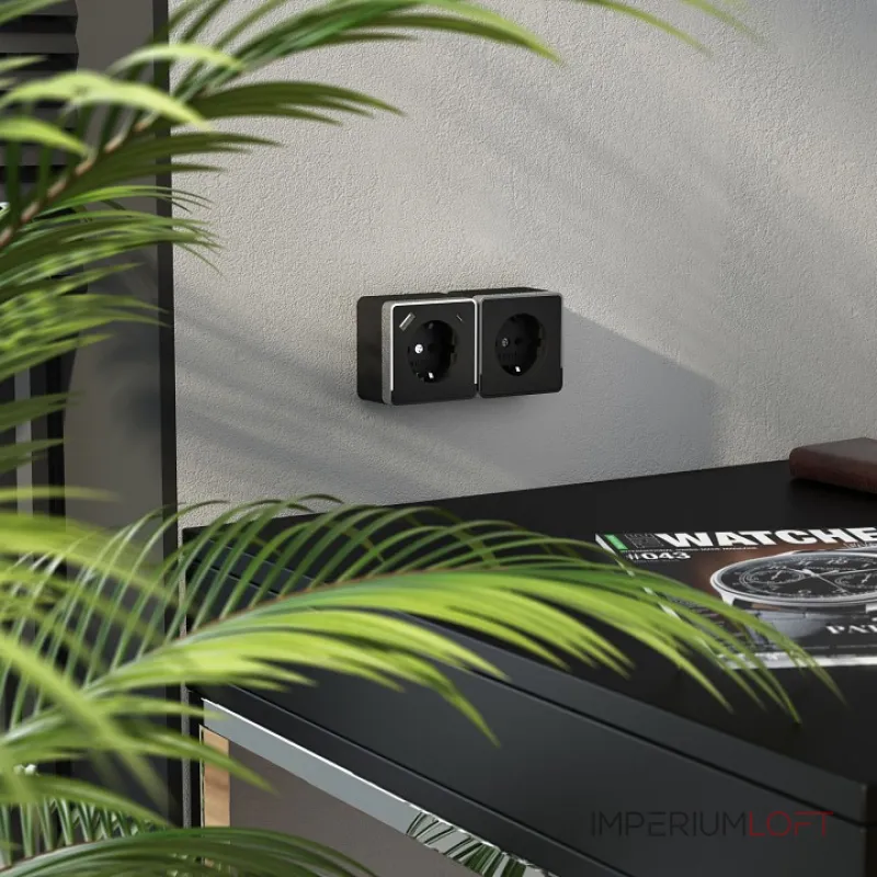 Розетка с заземлением, шторками и USB Werkel Gallant черный/хром W5071735 от ImperiumLoft Розетка с заземлением, шторками и USB Werkel Gallant черный/хром W5071735 от ImperiumLoft