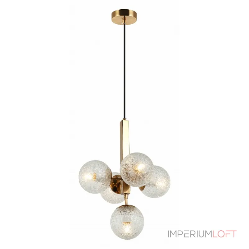 Подвесной светильник Stilfort Felis 2098/00/05P Цвет плафонов прозрачный Цвет арматуры бронза от ImperiumLoft